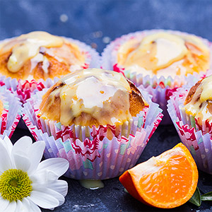 Muffinki limonkowe z białą czekoladą o nucie mandarynek